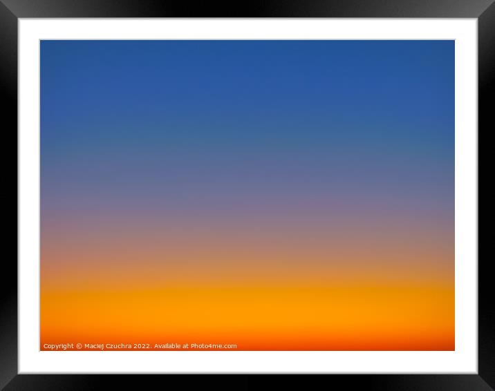 Sky After Sunset Framed Mounted Print by Maciej Czuchra