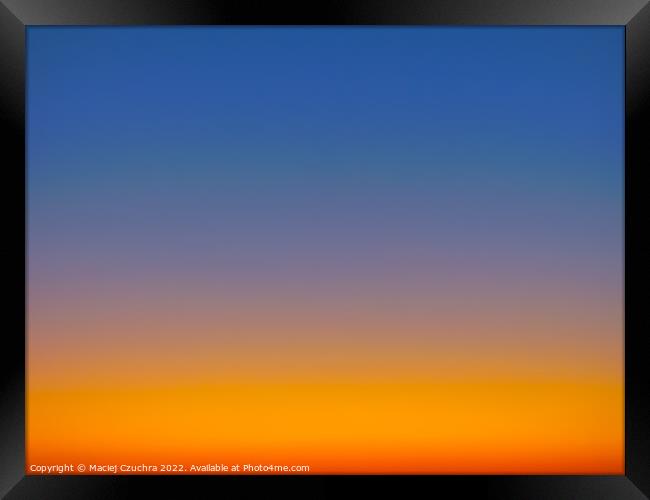 Sky After Sunset Framed Print by Maciej Czuchra