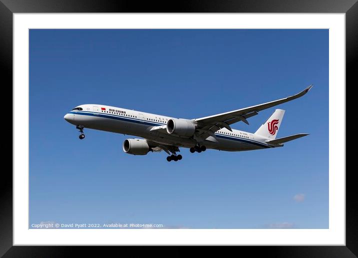 Air China Airbus A350 Framed Mounted Print by David Pyatt