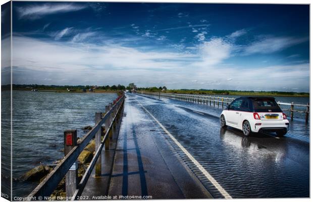 Crossing The Strood Canvas Print by Nigel Bangert