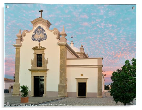 Church of St. Lawrence of Rome in Algarve. Portugal Acrylic by Angelo DeVal