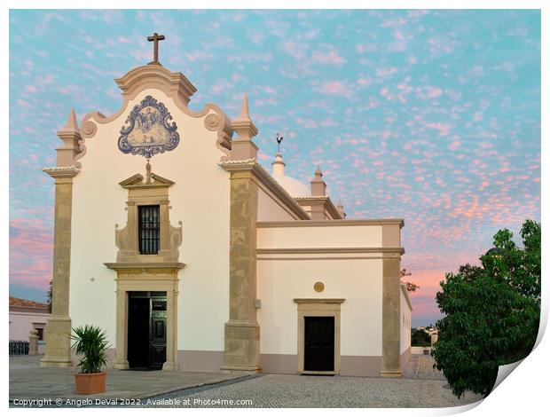 Church of St. Lawrence of Rome in Algarve. Portugal Print by Angelo DeVal