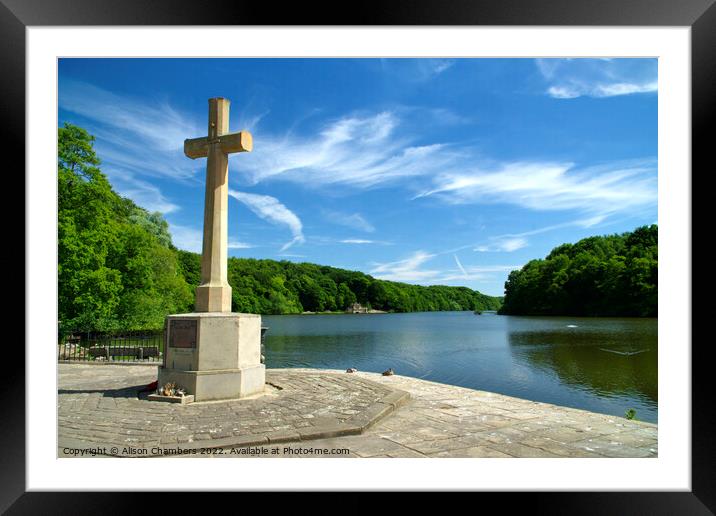 Newmillerdam Wakefield  Framed Mounted Print by Alison Chambers