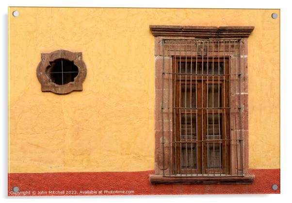 Colourful Mexican House  Acrylic by John Mitchell