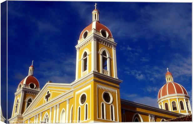 Cathedral in Granada Nicaragua Canvas Print by John Mitchell