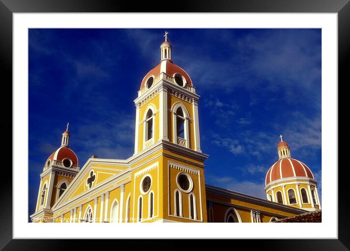 Cathedral in Granada Nicaragua Framed Mounted Print by John Mitchell