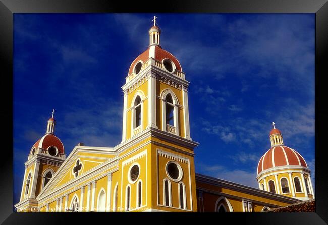 Cathedral in Granada Nicaragua Framed Print by John Mitchell