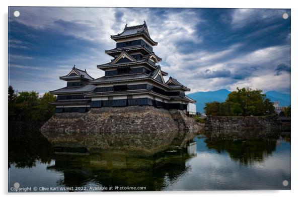 Matsumoto Castle  Acrylic by Clive Karl Wuest