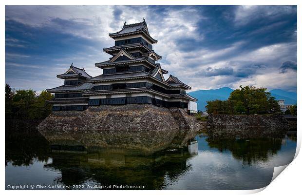 Matsumoto Castle  Print by Clive Karl Wuest