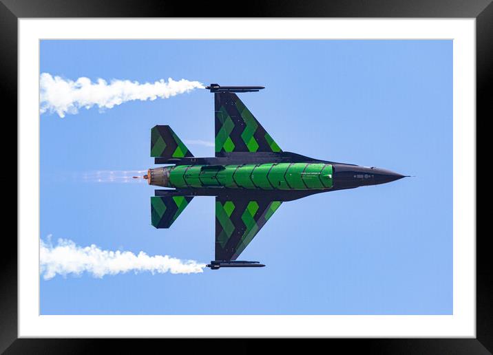 Belgian F-16 Dream Viper Framed Mounted Print by J Biggadike