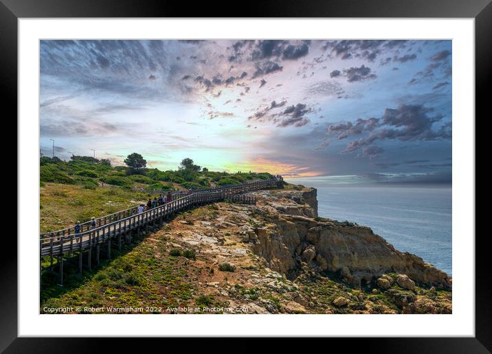 Sunset Walk on Carvoeiro Clifftop Framed Mounted Print by RJW Images