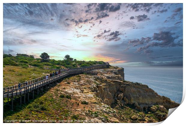 Sunset Walk on Carvoeiro Clifftop Print by RJW Images