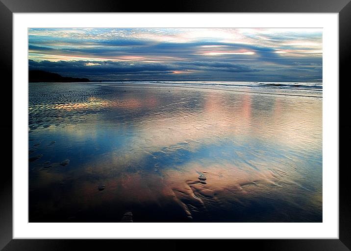 Dusk at Formby Point Framed Mounted Print by Wayne Molyneux