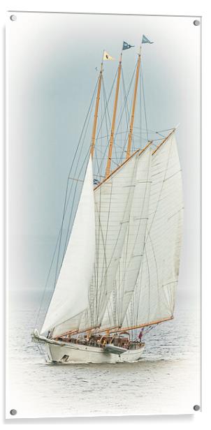 Classic Yacht Adix At Fife Regatta 2022 Acrylic by Tylie Duff Photo Art