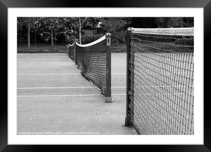 Tennis Courts  Framed Mounted Print by Drew Gardner