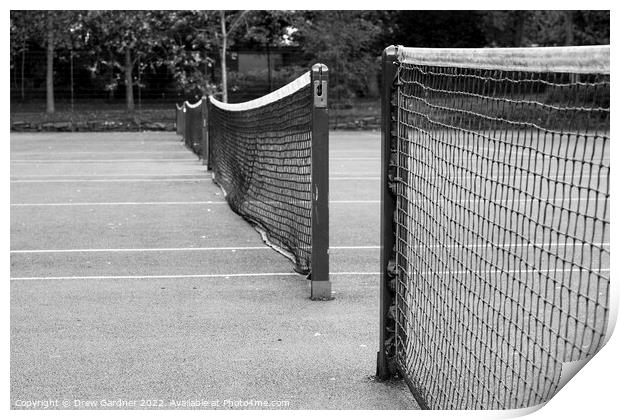 Tennis Courts  Print by Drew Gardner