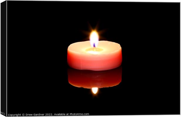 Candle Reflection  Canvas Print by Drew Gardner
