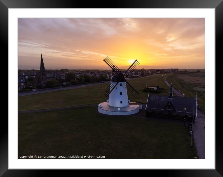 Lytham Windmill at Sunrise Framed Mounted Print by Ian Cramman