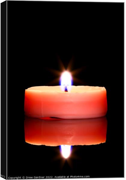 Candle Reflection Canvas Print by Drew Gardner