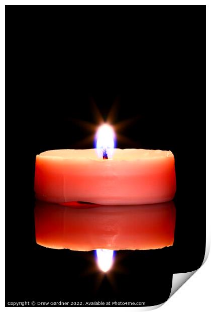 Candle Reflection Print by Drew Gardner