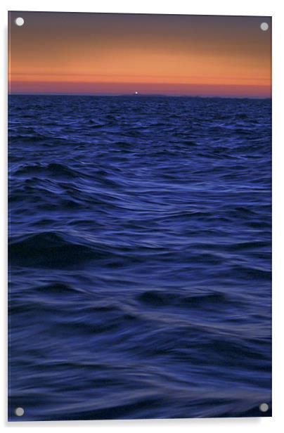 Minquiers sunset Acrylic by Gary Eason