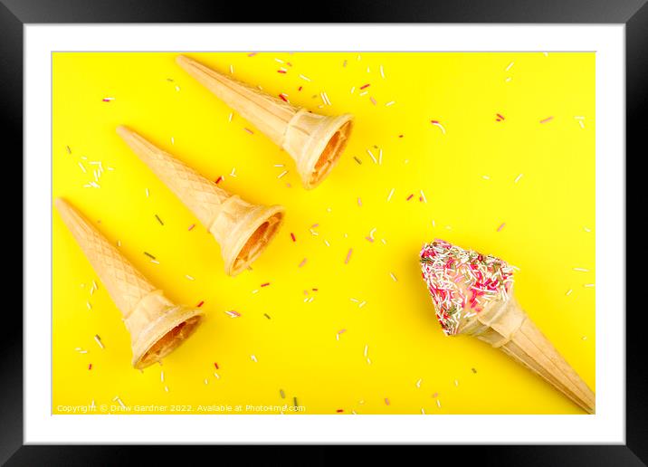 Ice Cream Framed Mounted Print by Drew Gardner