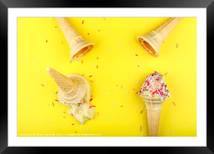 Ice Cream Framed Mounted Print by Drew Gardner