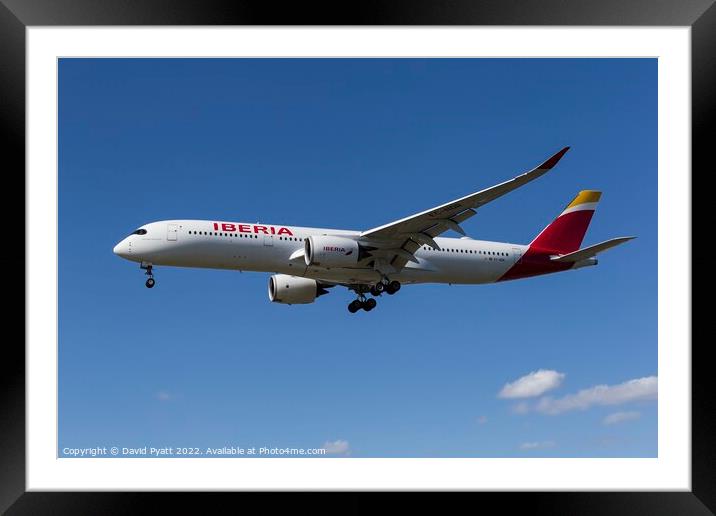 Iberia Airbus A350-941  Framed Mounted Print by David Pyatt