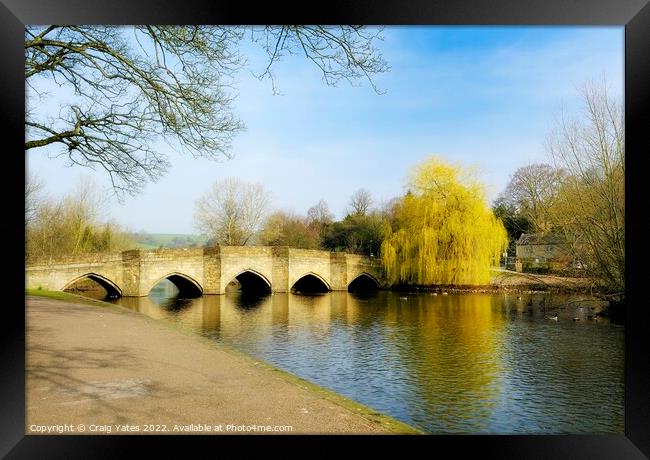 14th Century Bakewell Bridge Derbyshire Framed Print by Craig Yates