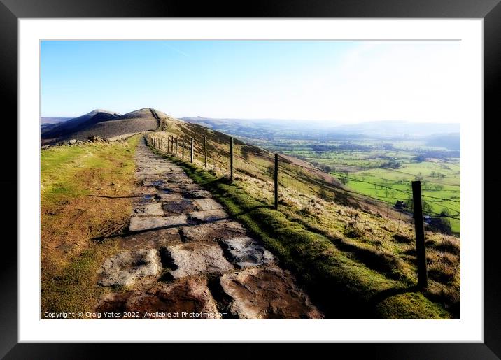 The Great Ridge Derbyshire Peak District Framed Mounted Print by Craig Yates