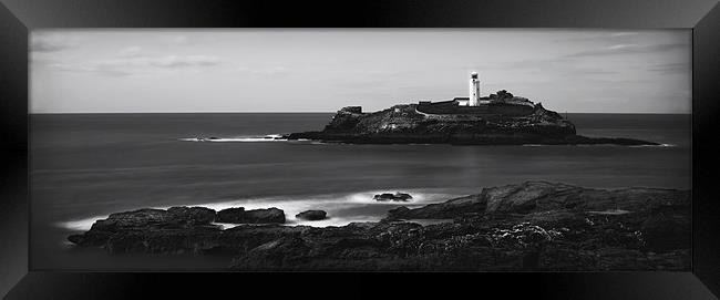 GODREVY LIGHT HOUSE Framed Print by Anthony R Dudley (LRPS)