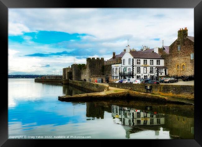  Caernarvon Harbour Front Anglesey Wales Framed Print by Craig Yates