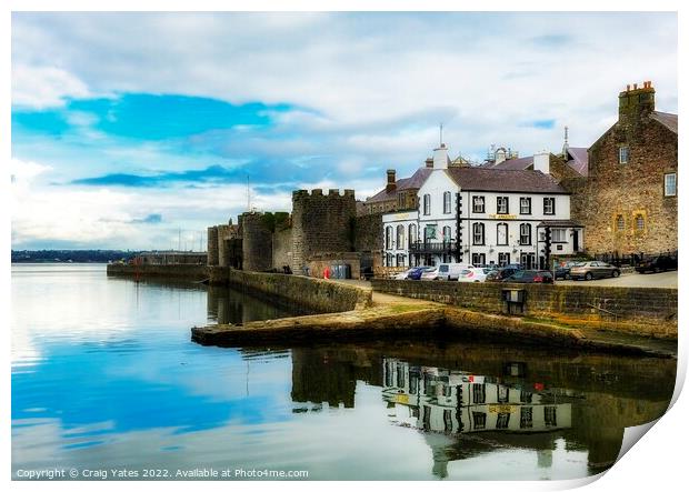  Caernarvon Harbour Front Anglesey Wales Print by Craig Yates