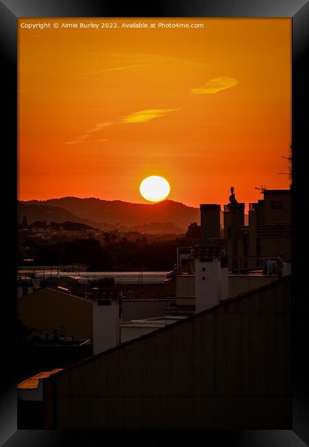 Spanish sunrise Framed Print by Aimie Burley