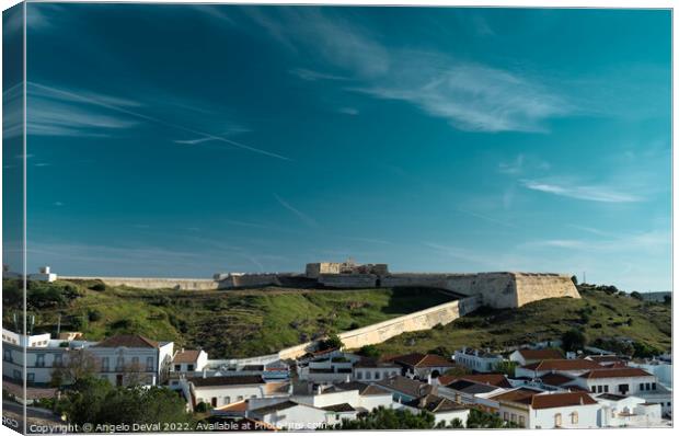 Saint Sebastian Fort and roofs in Portugal  Canvas Print by Angelo DeVal