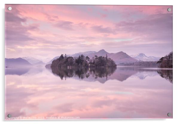 Derwent Isle Sunrise Acrylic by Phil Buckle