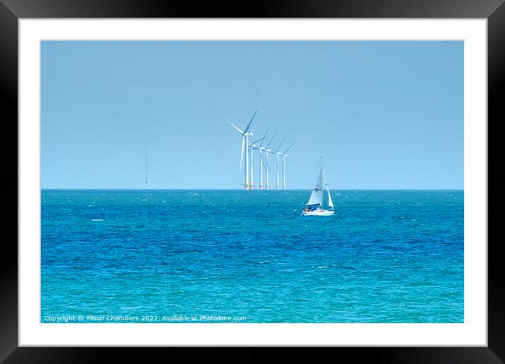 Kent Offshore Wind Farm Framed Mounted Print by Alison Chambers