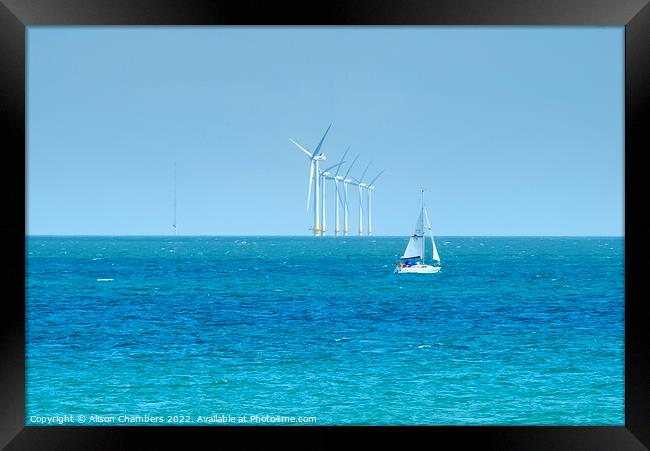 Kent Offshore Wind Farm Framed Print by Alison Chambers