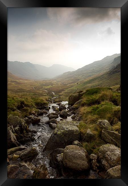 Down the Valley Framed Print by Simon Wrigglesworth