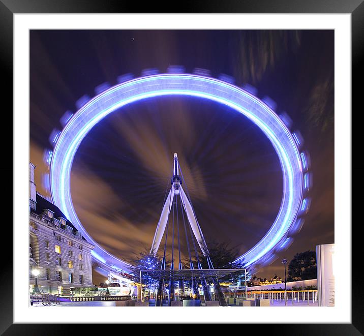 London Eye Framed Mounted Print by peter tachauer
