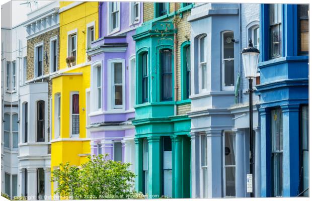 Notting Hill colours, London Canvas Print by Delphimages Art