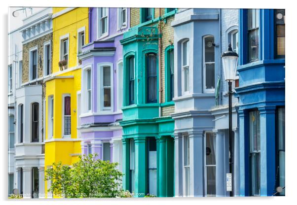 Notting Hill colours, London Acrylic by Delphimages Art