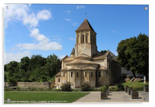 Beautiful St Hilaire Church, Melle, France Acrylic by Imladris 