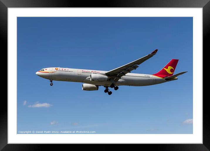 Tianjin Airlines Airbus A330 Framed Mounted Print by David Pyatt
