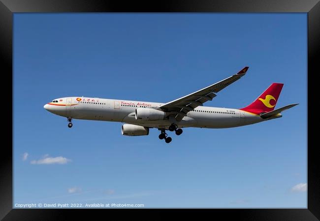 Tianjin Airlines Airbus A330 Framed Print by David Pyatt