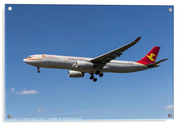 Tianjin Airlines Airbus A330 Acrylic by David Pyatt