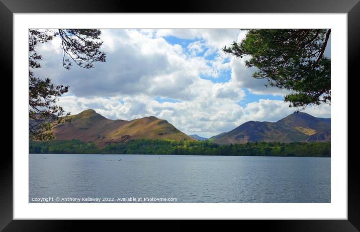 Catbells Lake District Framed Mounted Print by Anthony Kellaway