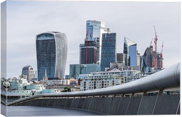 Square Mile seen over The Scoop Canvas Print by Jason Wells