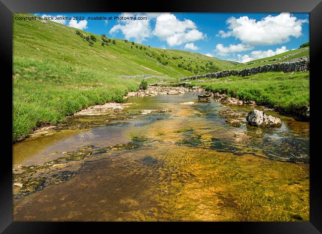 River Wharfe at Langstrothdale Yorkshire Dales Framed Print by Nick Jenkins