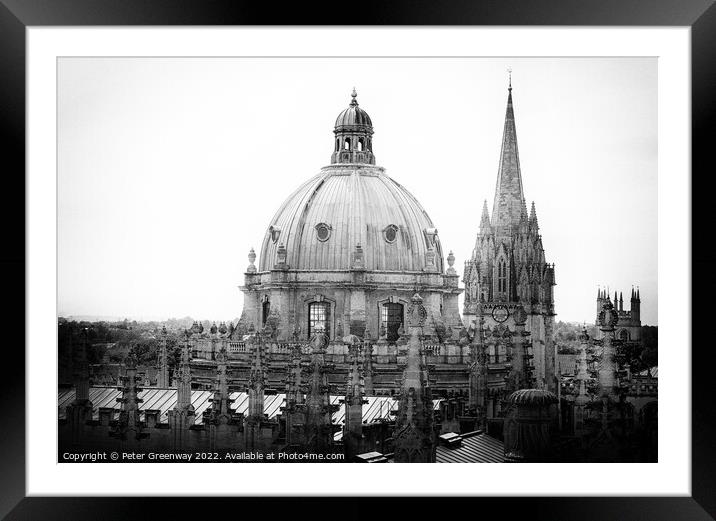 The Dreaming Spires Of Oxford From The Top Of The Sheldonian The Framed Mounted Print by Peter Greenway